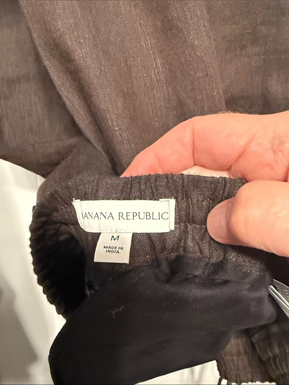 Banana Republic Dark Brown Lightweight Shirt Jacket with Matching Pants. Linen